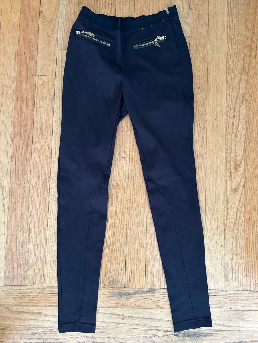 Juicy Couture Black Women’s Zip-Pocket Ponte Leggings